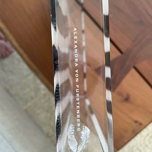 Alexandra von Furstenburg acrylic tabletop tray, approx 14.5” x 12.5” x 1.75”